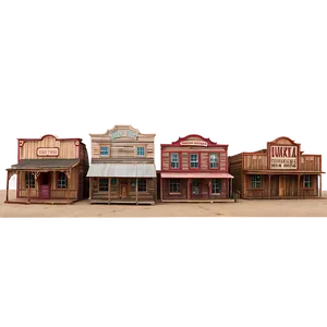 Wild West Town Panorama Png 13 PNG image