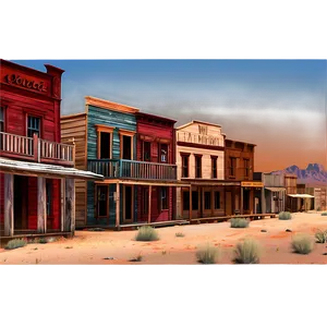 Wild West Town Panorama Png 67 PNG image