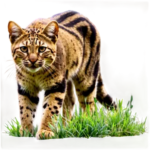 Wildcat In Grassland PNG Xxt17