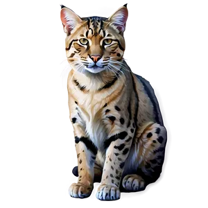 Wildcat In Watercolor PNG 06132024