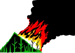 Wildfire Vector Illustration PNG