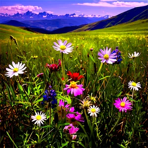 Wildflower Meadow Photo PNG Uaw