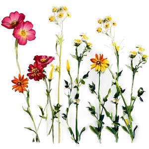 Wildflowers Against Blue Sky Png Hnq24 PNG image