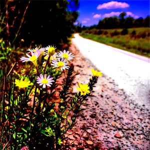 Wildflowers By The Roadside PNG 38