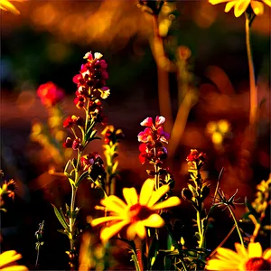 Wildflowers In Golden Hour Png 26 PNG image