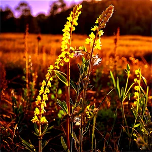 Wildflowers In Golden Hour Png Ybt25 PNG image