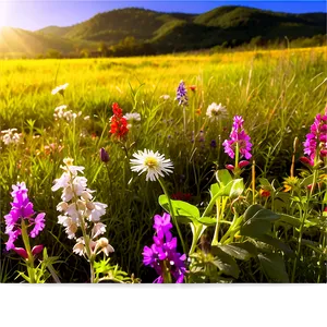 Wildflowers Under Sunshine PNG 35