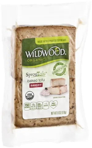 Wildwood Organic Sprouted Baked Tofu PNG image