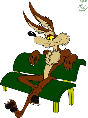 Wile E Coyote Chillingon Couch PNG image