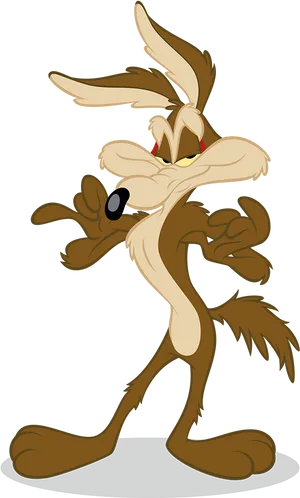 Wile E Coyote Standing Confident PNG image