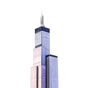 Willis Tower Artistic Impression Png Uea21 PNG image