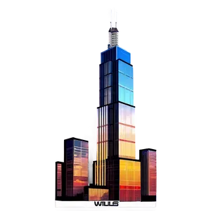 Willis Tower Famous Skyscraper Png 06252024 PNG image