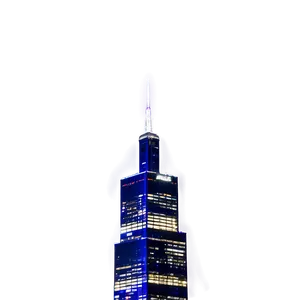 Willis Tower Night View Png Phc PNG image