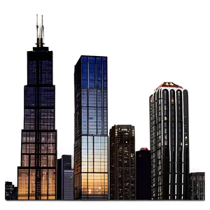 Willis Tower Skyline Png 06252024 PNG image