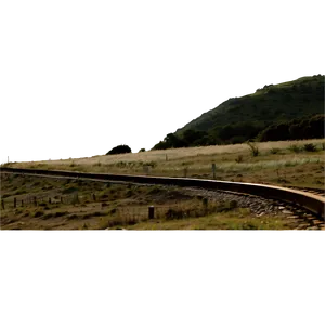 Winding Railroad Tracks Through Hills PNG 06122024 PNG