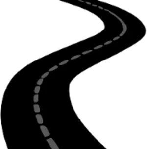 Winding Road Dashed Lines PNG image