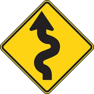 Winding_ Road_ Traffic_ Sign PNG image