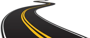 Winding Road Vector Illustration PNG image