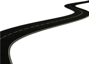 Winding Roadin Darkness PNG image