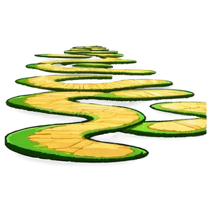 Winding Yellow Brick Road Landscape Png 06262024 PNG image