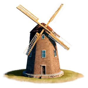 Windmill At Golden Hour Png Etc PNG image