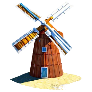 Windmill By The Sea Png 98 PNG image