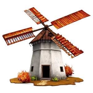 Windmill In Autumn Png 59 PNG image