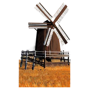 Windmill In Autumn Png Deu PNG image