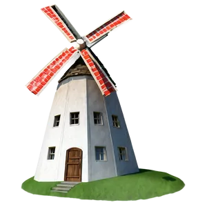 Windmill With Flag Waving Png Htc PNG image