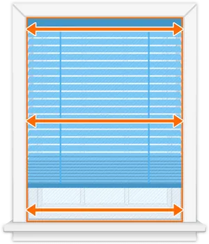 Window Blind Measurement Guide PNG image