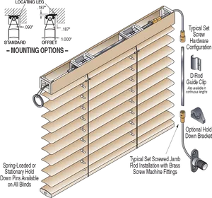 Window Blind Mechanism Exploded View PNG