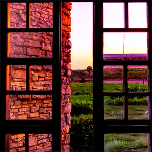 Window Reflection Sunset PNG 05042024