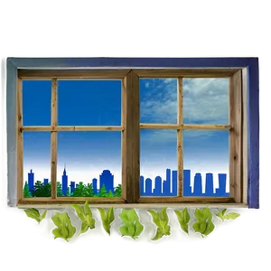 Window With Cityscape PNG Ost