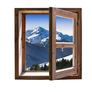 Window With Mountain View PNG 3