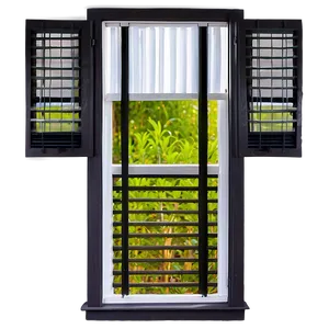 Window With Rolling Blinds PNG 05042024