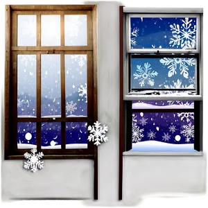 Window With Snowflakes Png Txc PNG image