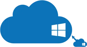 Windows Cloud Graphic PNG image