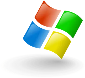 Windows Logo Floating Above Hole PNG image