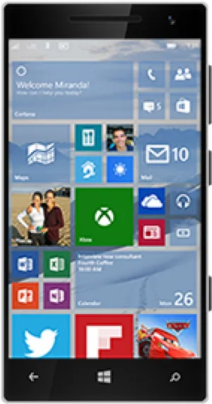 Windows Phone Home Screen Display PNG image