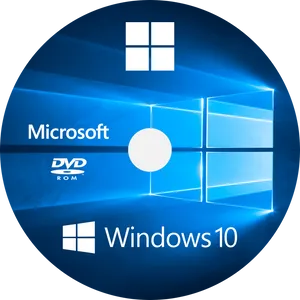 Windows10 D V D R O M Disc PNG image