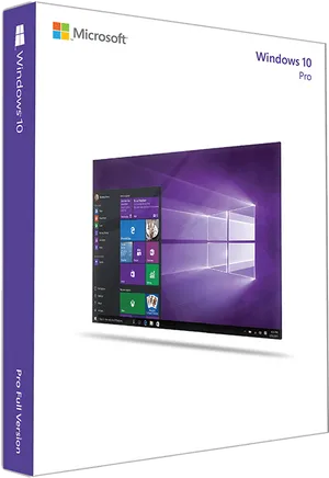 Windows10 Pro Box Art PNG image