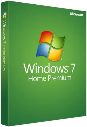 Windows7 Home Premium Box Art PNG image