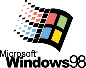 Windows98 Logo Pixelated Effect PNG image