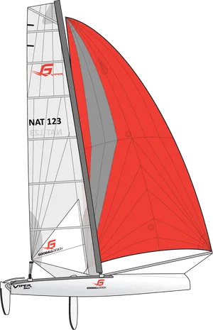 Windsurfing Sailboat Illustration PNG image