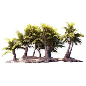 Windswept Coastal Trees PNG Ool69