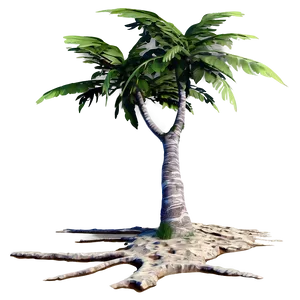 Windswept Coastal Trees PNG Teu