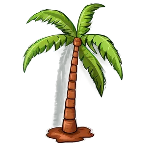 Windy Cartoon Palm Tree PNG 06212024 PNG