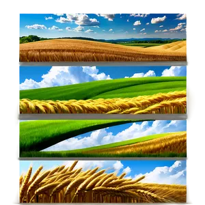 Windy Wheat Field Waves Png Ogm44 PNG image