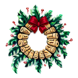 Wine Cork Craft Wreath PNG Sgf