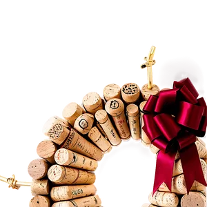 Wine Cork Craft Wreath PNG Wdu95
